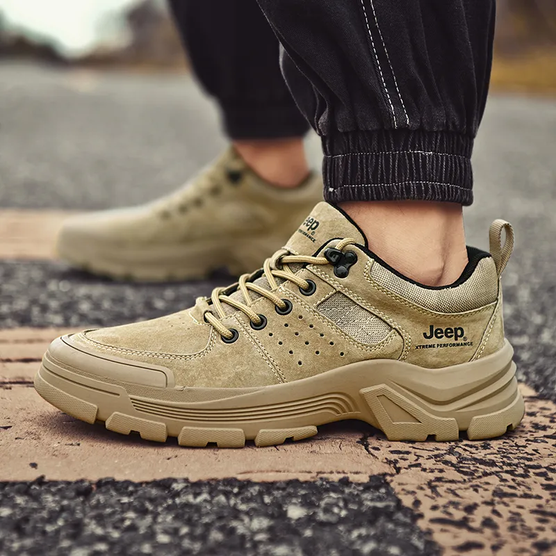 Jeep Hiking / Trekking Shoes Men Low Top Sand-5