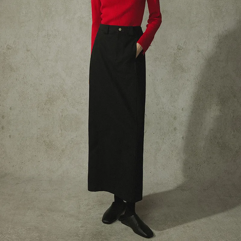 THE SEA LIFE Casual Long Skirt Women's Black Mage-2