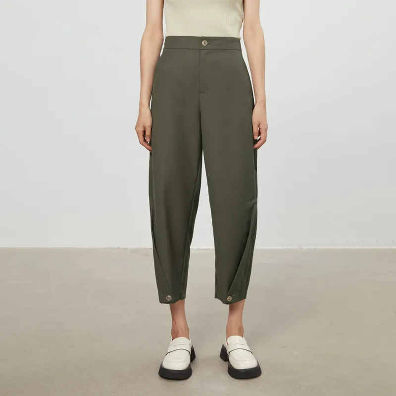 THE SEA LIFE Casual Pants Women's Shimmer Green-2