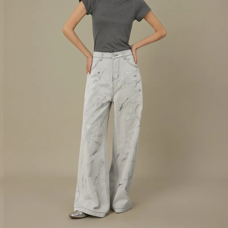 THE SEA LIFE Casual Pants Women's Gray White-3
