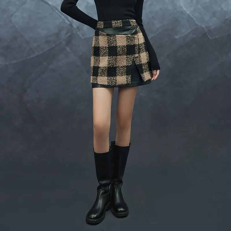 THE SEA LIFE Casual Short Skirts Women's Coffee-2