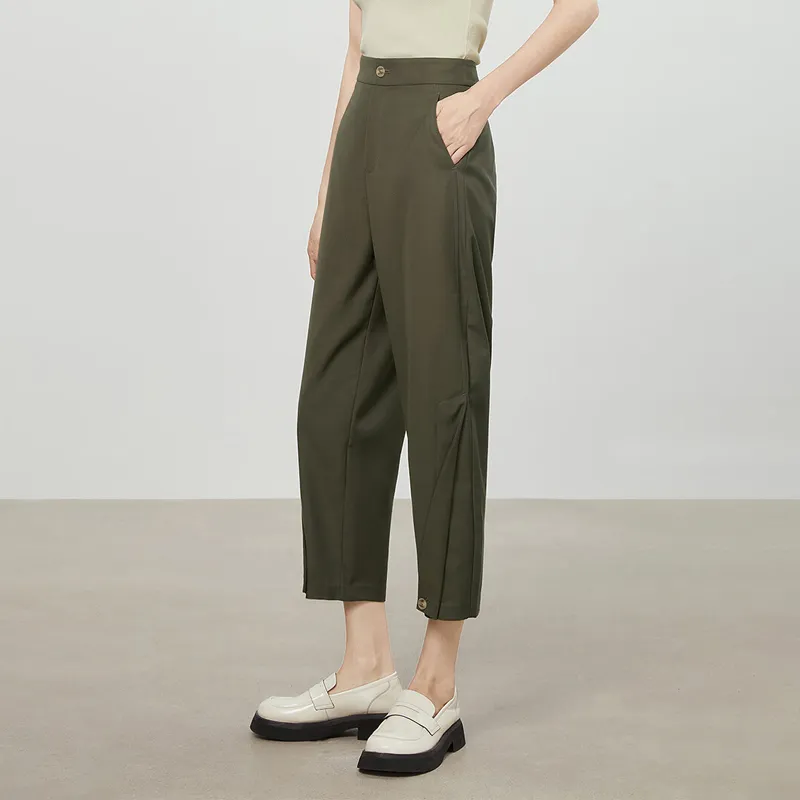 THE SEA LIFE Casual Pants Women's Shimmer Green-3