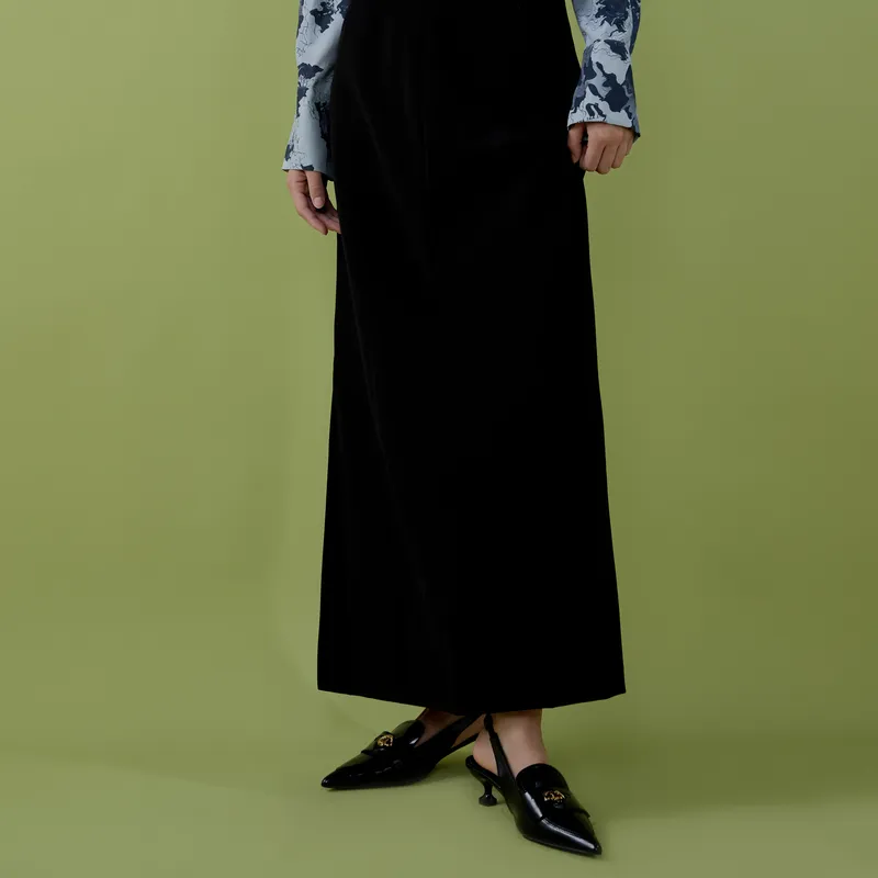 THE SEA LIFE Casual Long Skirt Women's Black Mage-3