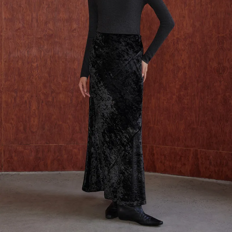 THE SEA LIFE Casual Long Skirt Women's Black Mage-2