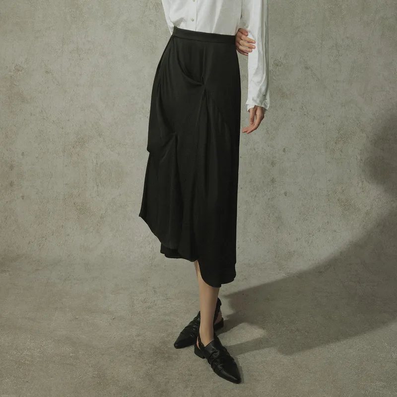 THE SEA LIFE Casual Long Skirt Women's Black Mage-2