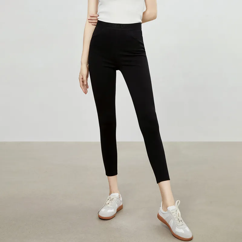 THE SEA LIFE Casual Pants Women's Black Mage-3
