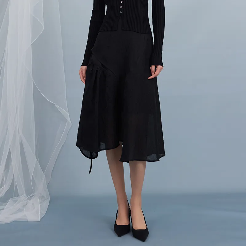 THE SEA LIFE Casual Long Skirt Women's Black Mage-2