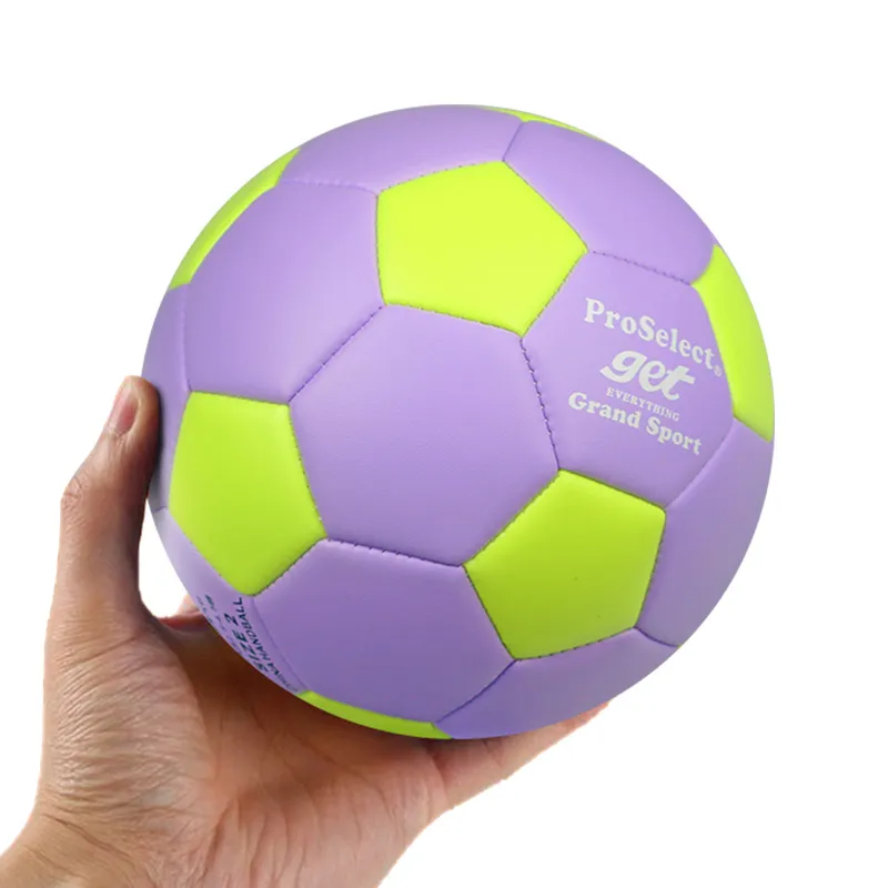 ProSelect Size 2 Soccer PU Machine Stitched Soccer Ball Unisex Green Purple-1