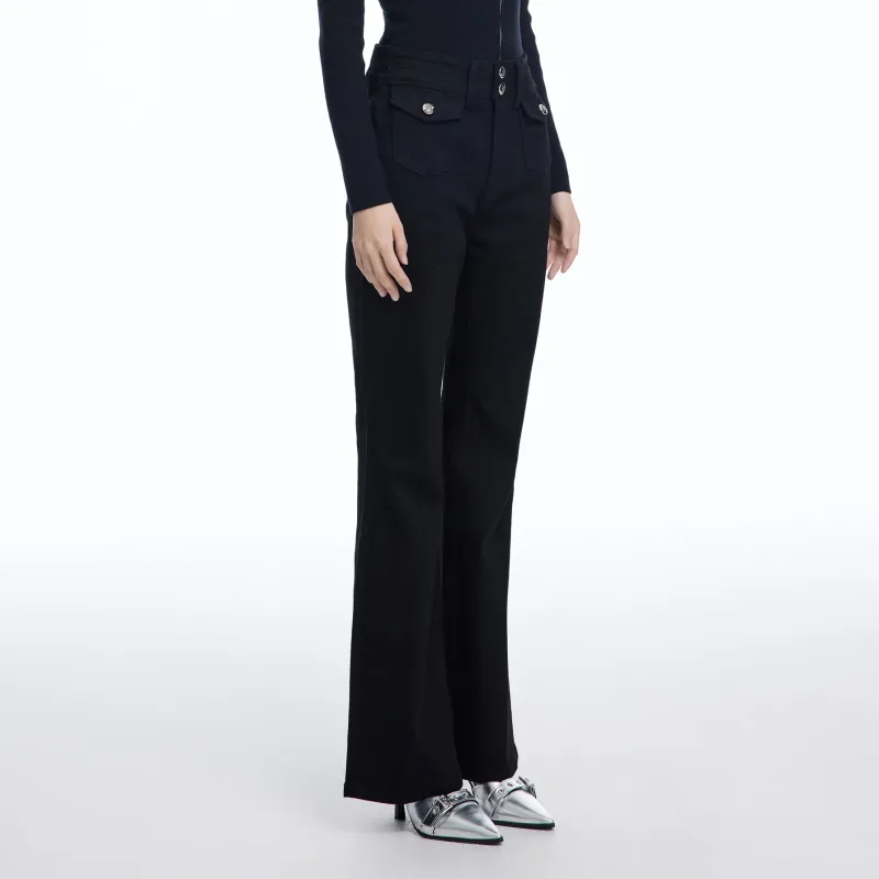 LIUREGALI Jeans Women's Black-5