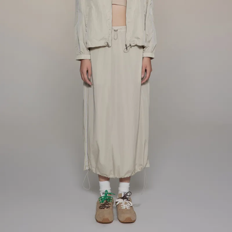 LIUREGALI Casual Long Skirt Women's Khaki-3