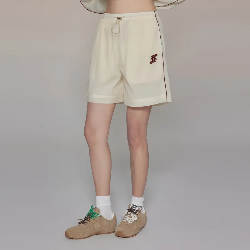 LIUREGALI Casual Shorts Women's Ecru-3