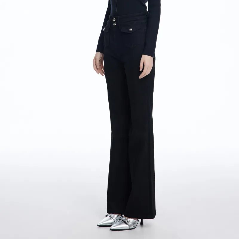 LIUREGALI Jeans Women's Black-4