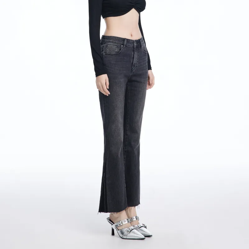 LIUREGALI Jeans Women's Black-5