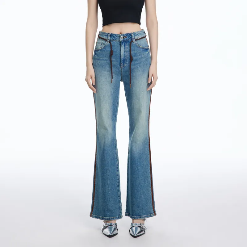 LIUREGALI Jeans Women's Navy Blue-4