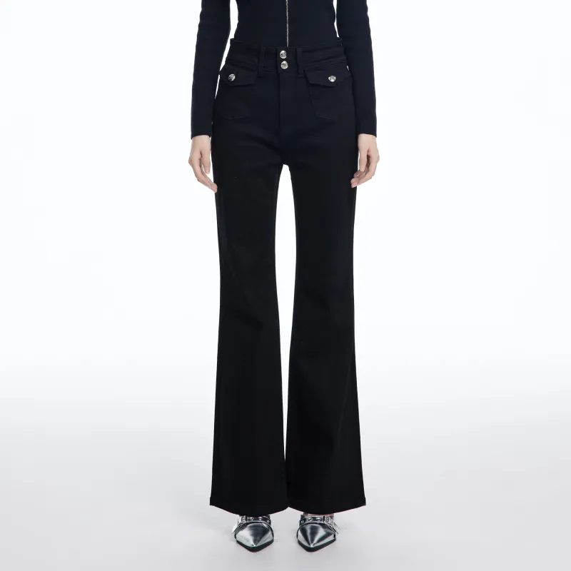 LIUREGALI Jeans Women's Black-2