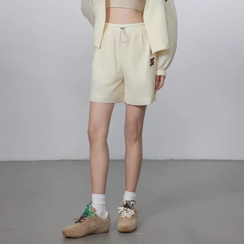 LIUREGALI Casual Shorts Women's Ecru-5