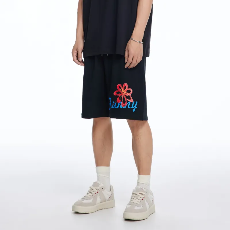 LIUREGALI Casual Shorts Men Black-3