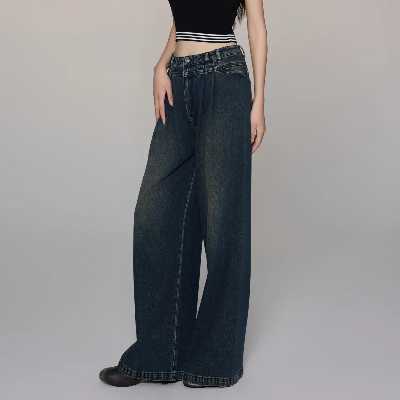 LIUREGALI Jeans Women's Navy Blue-4