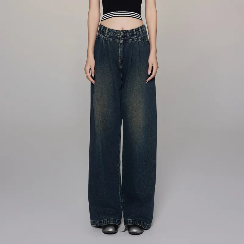 LIUREGALI Jeans Women's Navy Blue-2