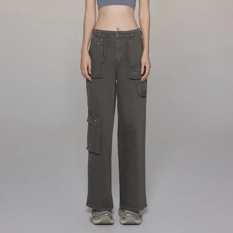 LIUREGALI Jeans Women's Gray-2