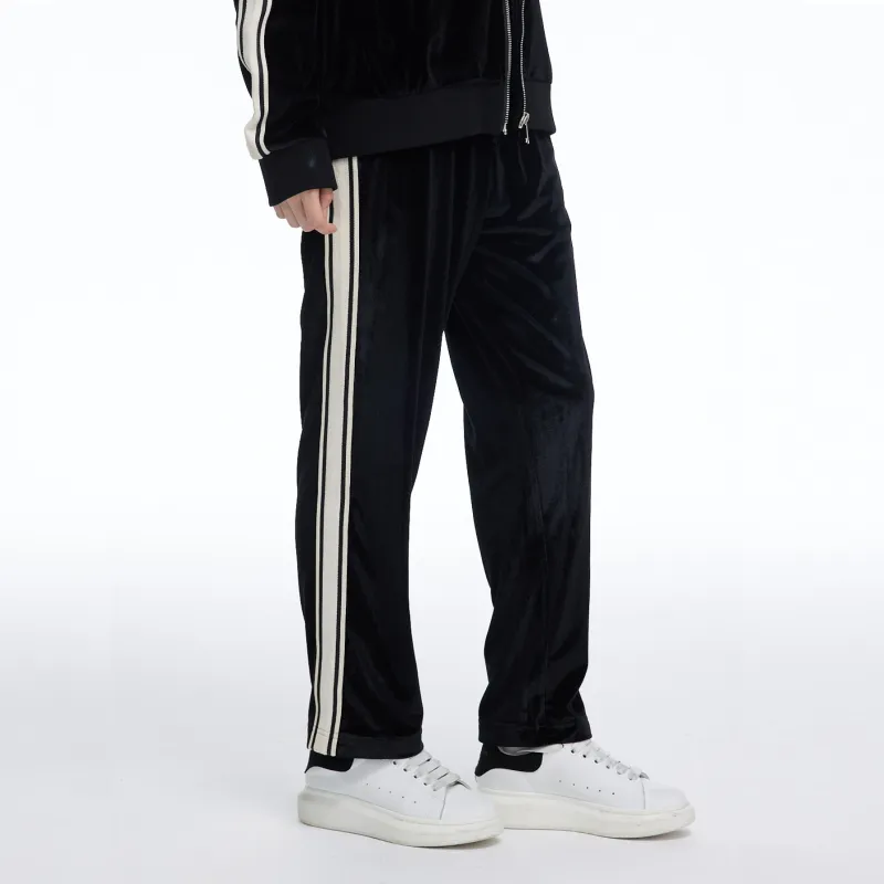 LIUREGALI Casual Pants Unisex Black-3