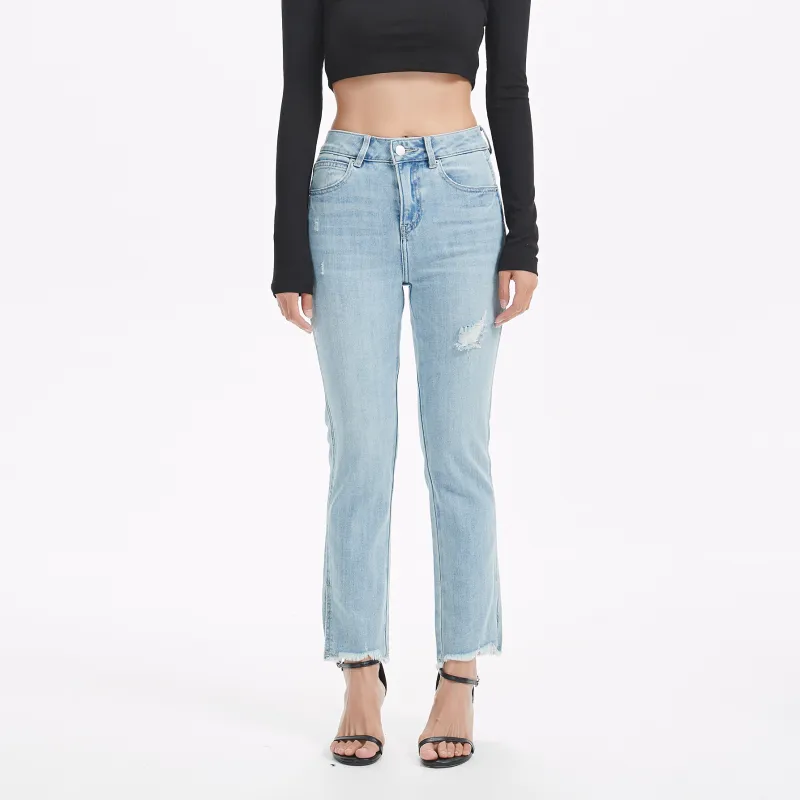 LIUREGALI Jeans Women's Light Blue-2