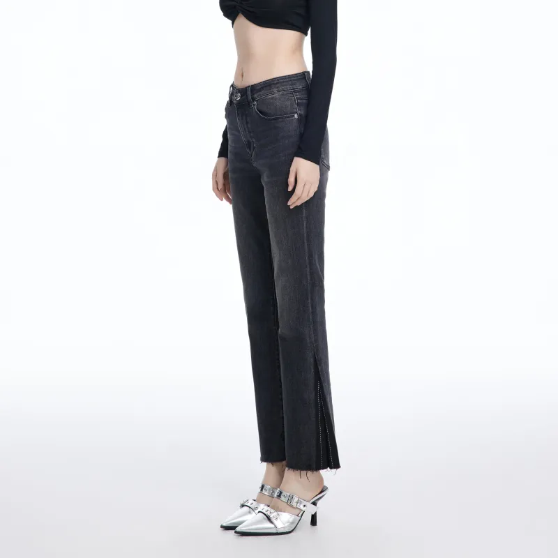 LIUREGALI Jeans Women's Black-4