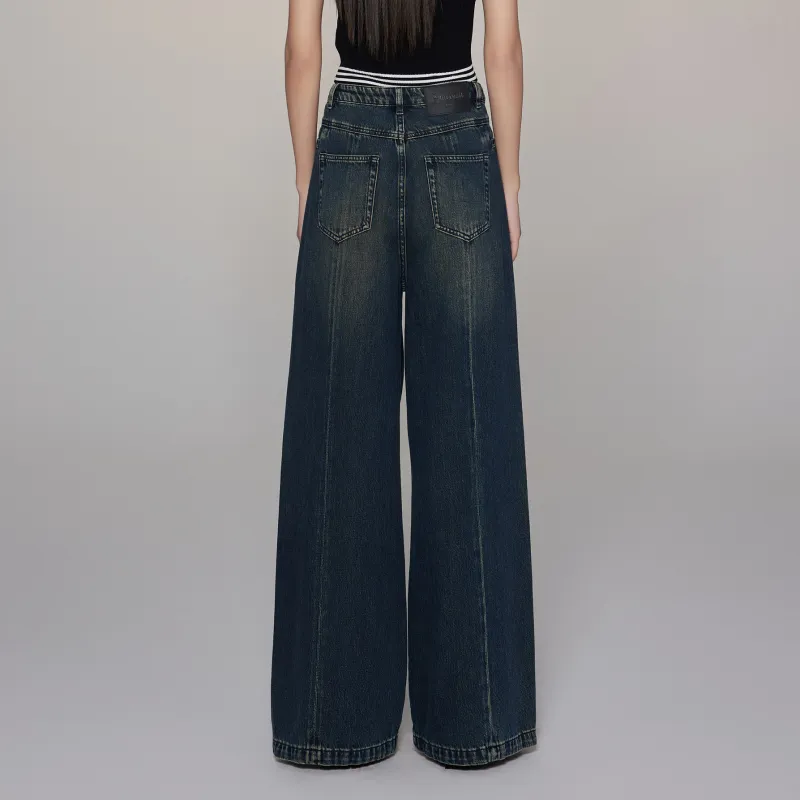 LIUREGALI Jeans Women's Navy Blue-8