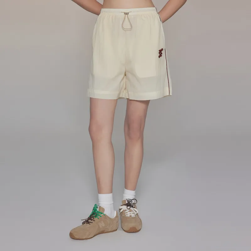 LIUREGALI Casual Shorts Women's Ecru-2