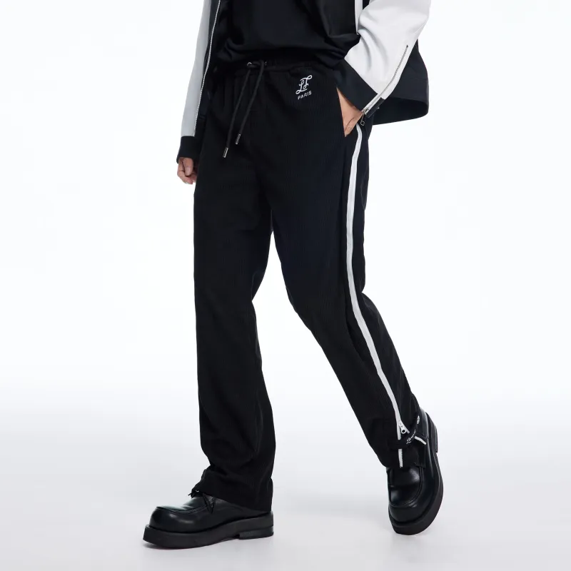 LIUREGALI Casual Pants Men's Black-5