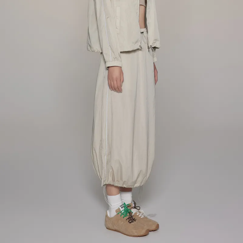 LIUREGALI Casual Long Skirt Women's Khaki-2