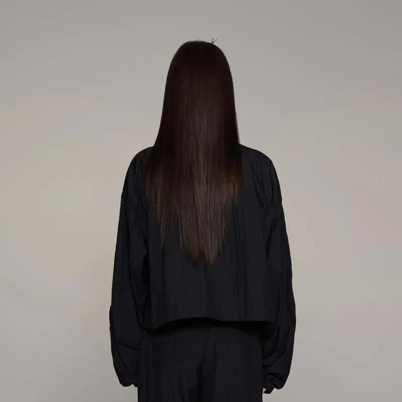 LIUREGALI Windbreaker Jacket Unisex Black-2