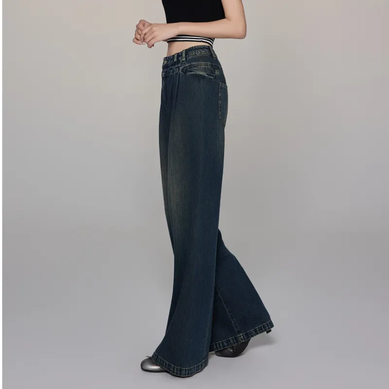 LIUREGALI Jeans Women's Navy Blue-5