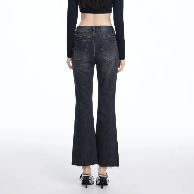 LIUREGALI Jeans Women's Black-3