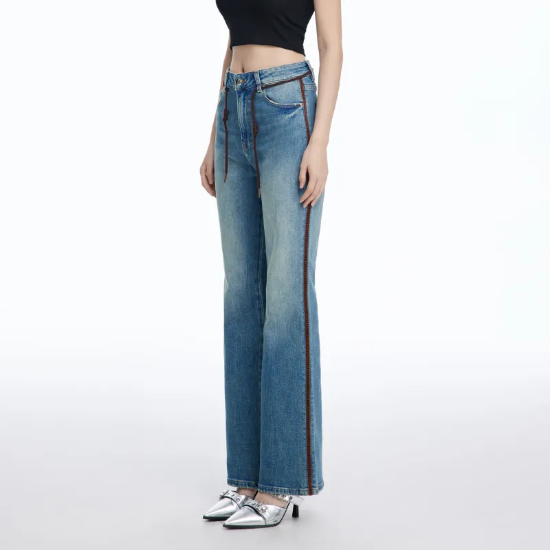 LIUREGALI Jeans Women's Navy Blue-3
