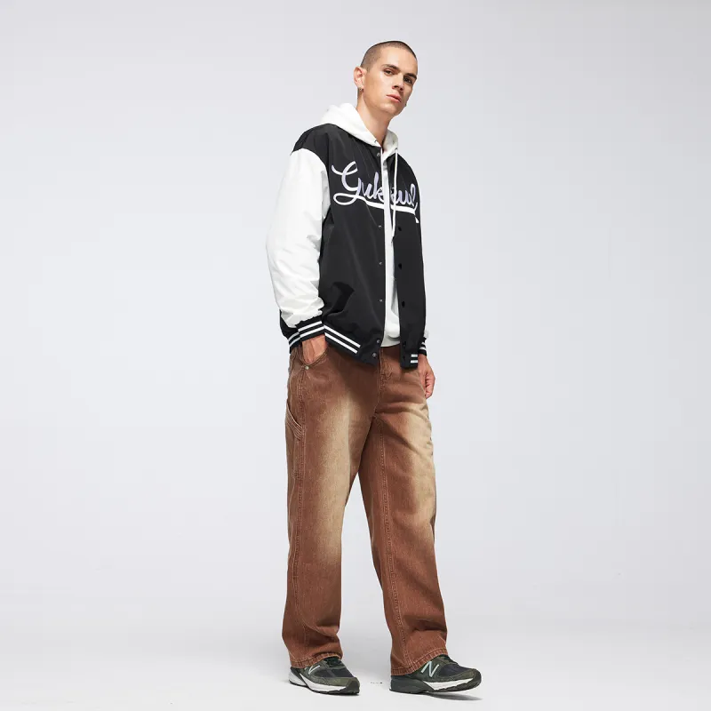 GUKUUL Jeans Unisex Vintage Brown-6
