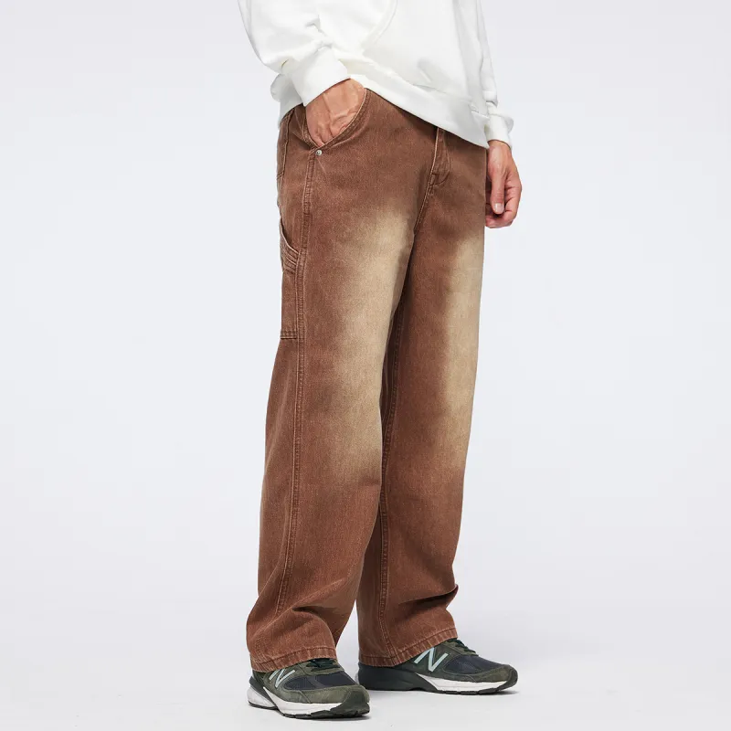 GUKUUL Jeans Unisex Vintage Brown-3