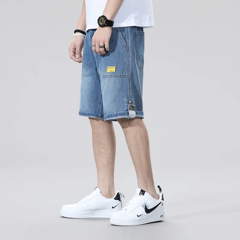 GUKUUL Denim Shorts Unisex Blue-6