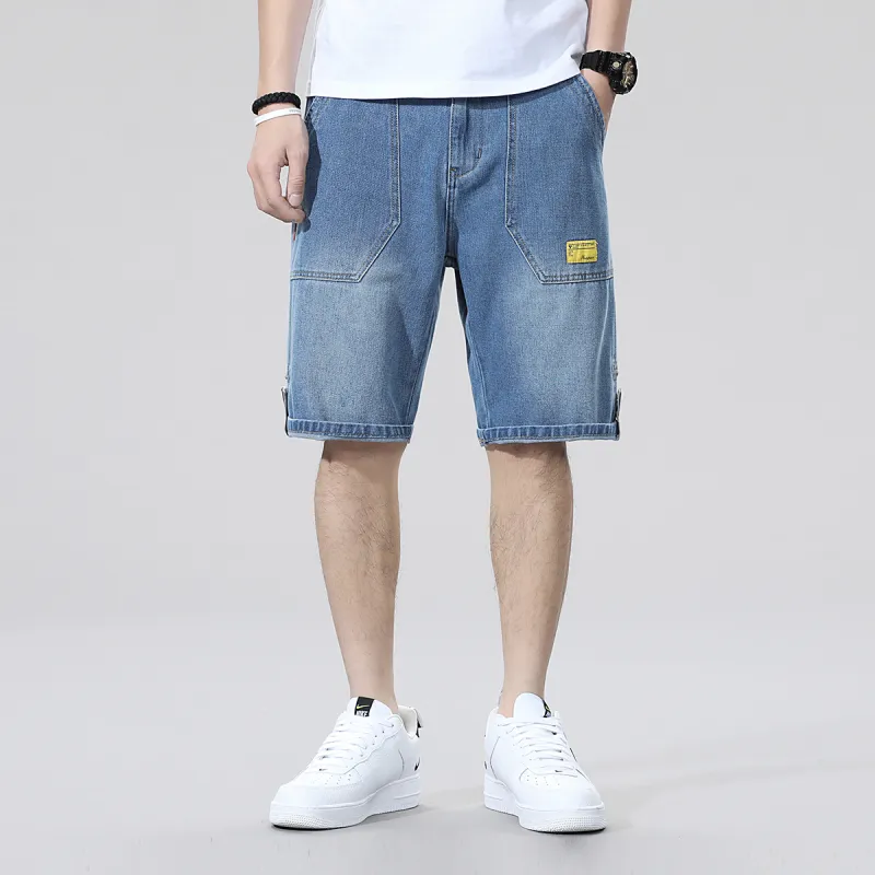GUKUUL Denim Shorts Unisex Blue-2