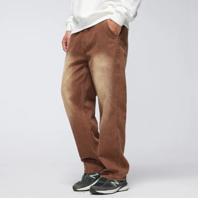 GUKUUL Jeans Unisex Vintage Brown-5