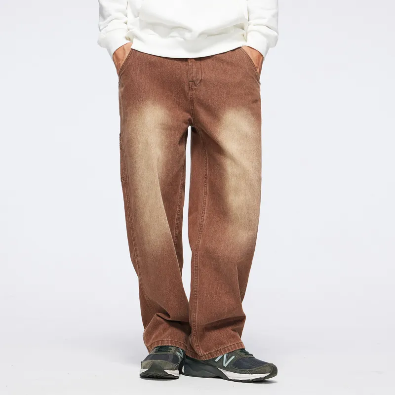 GUKUUL Jeans Unisex Vintage Brown-2