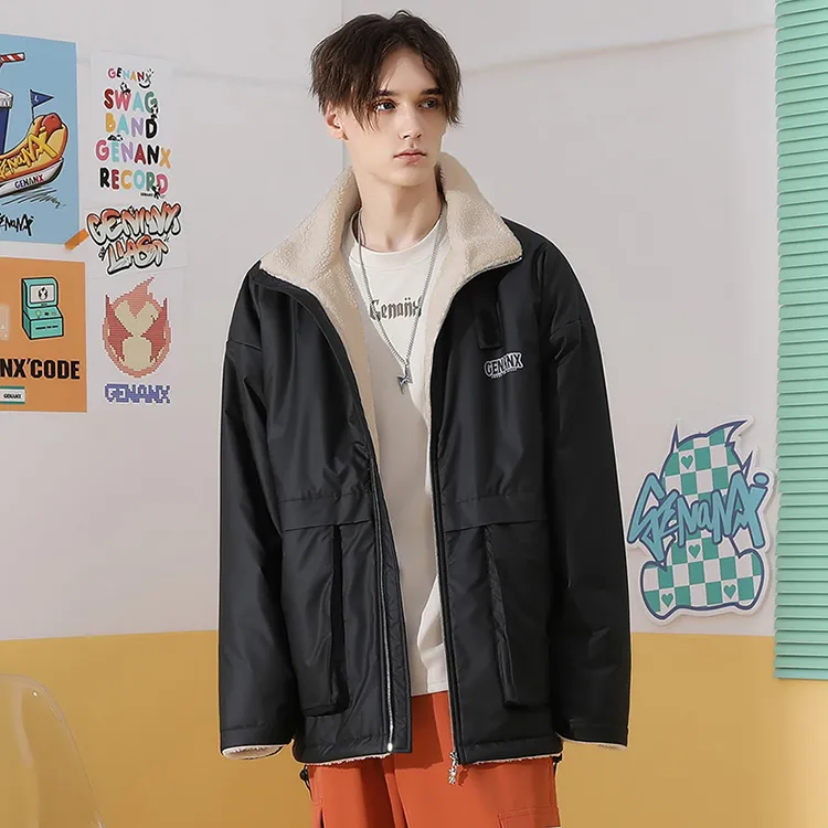 GENANX Puffer Jacket Unisex Black-3