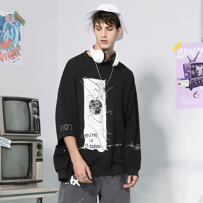 GENANX Sweatshirts Unisex Black-6