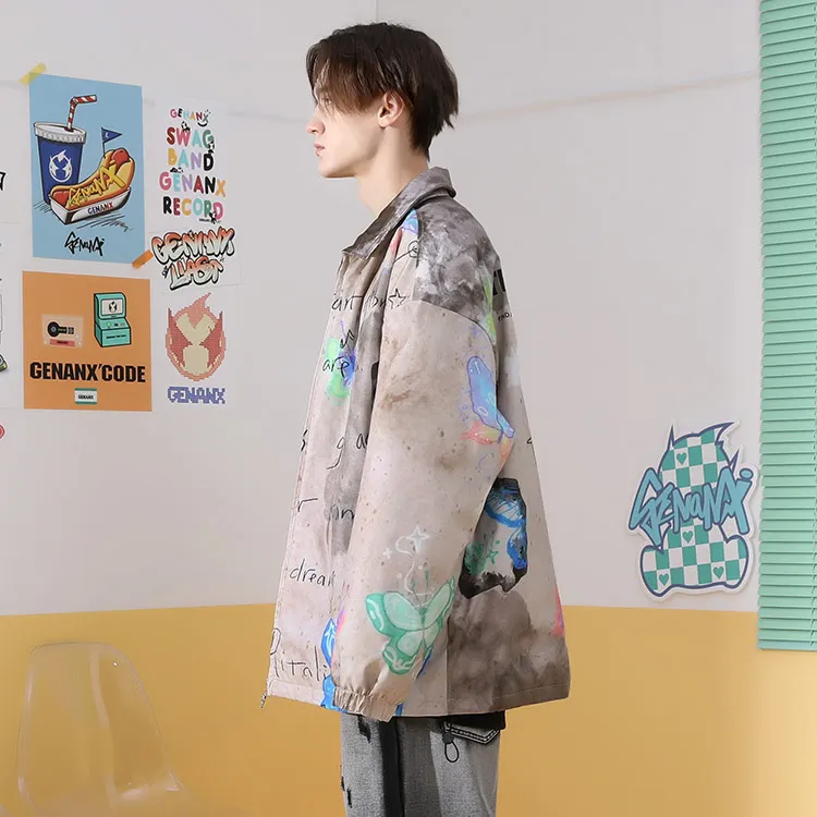 GENANX Puffer Jacket Unisex Individual Print-3