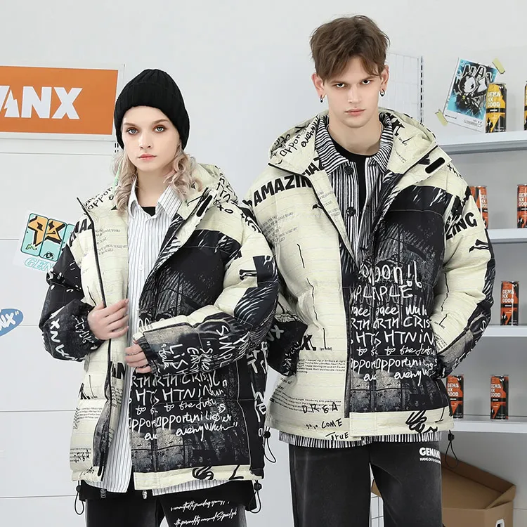 GENANX Down Jackets Unisex Individual Print-4