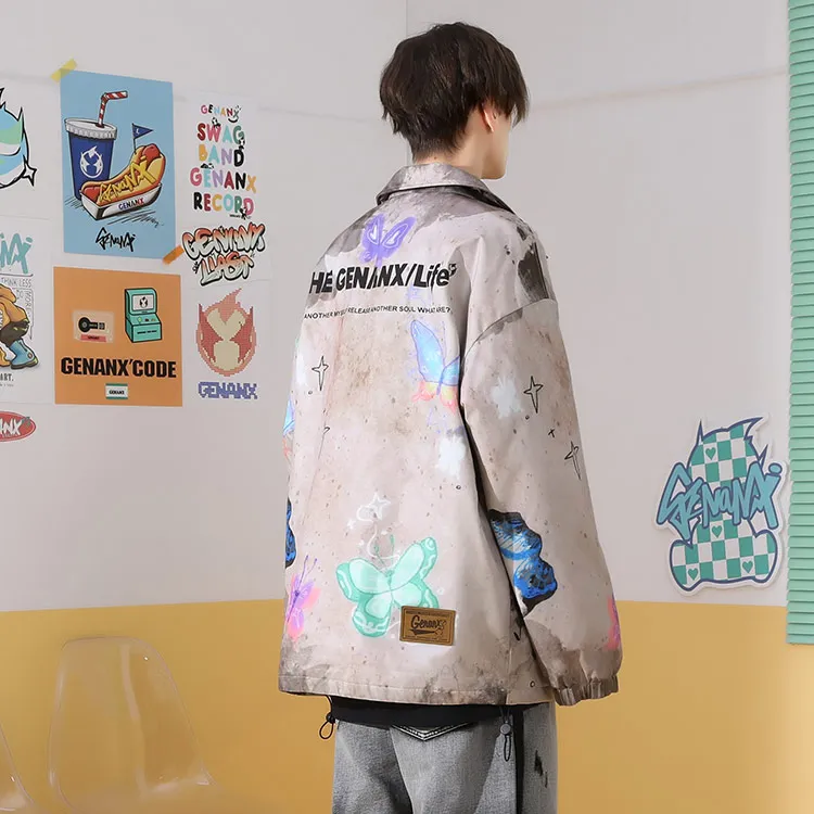 GENANX Puffer Jacket Unisex Individual Print-4