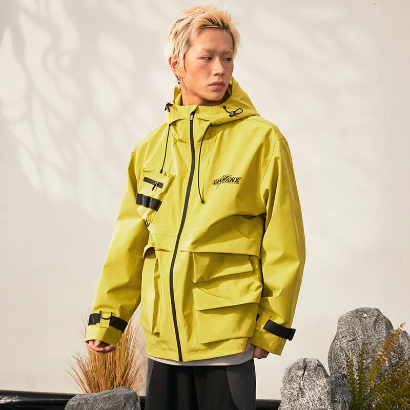 GENANX Jackets Coats Unisex Neon Yellow-3