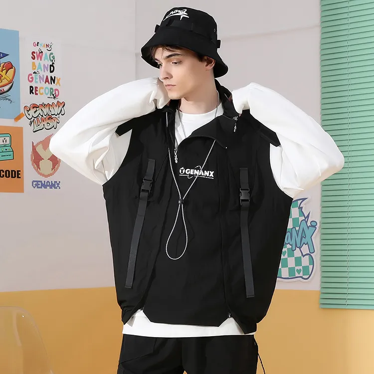 GENANX Vests Unisex Black-2