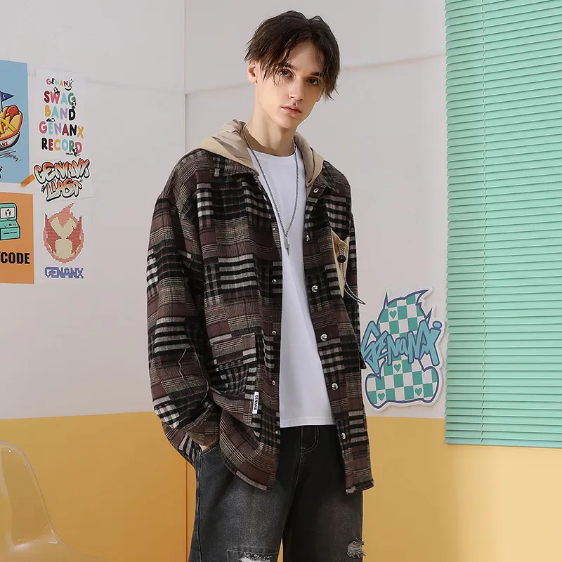 GENANX Puffer Jacket Unisex Plaid-4
