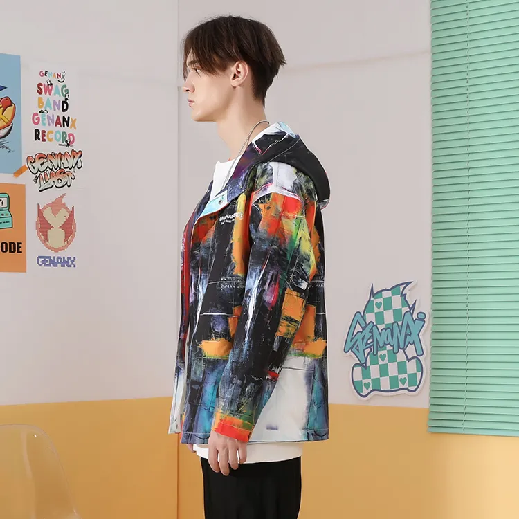 GENANX Jackets Coats Unisex Individual Print-3